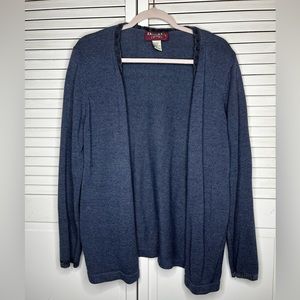 Blue cardigan sweater
